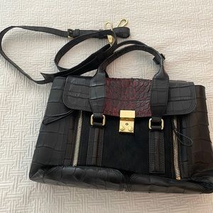 Phillip Lin bag in leather and fur